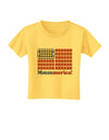 American Breakfast Flag - Bacon and Eggs - Mmmmerica Toddler T-Shirt-Toddler T-Shirt-TooLoud-Yellow-2T-Davson Sales