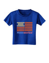 American Breakfast Flag - Bacon and Eggs - Mmmmerica Toddler T-Shirt Dark-Toddler T-Shirt-TooLoud-Royal-Blue-2T-Davson Sales