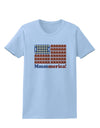 American Breakfast Flag - Bacon and Eggs - Mmmmerica Womens T-Shirt-Womens T-Shirt-TooLoud-Light-Blue-X-Small-Davson Sales