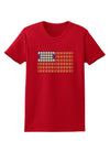 American Breakfast Flag - Bacon and Eggs Womens Dark T-Shirt-TooLoud-Red-X-Small-Davson Sales