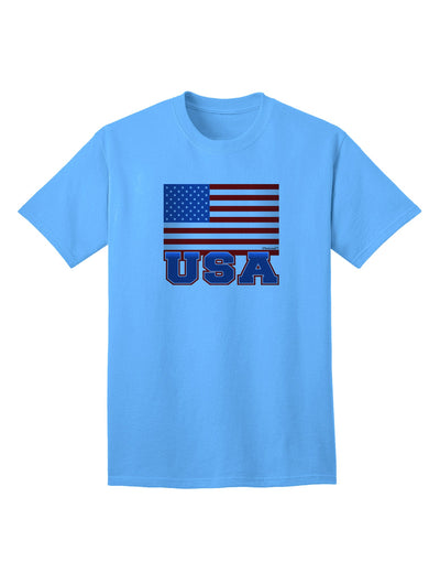 American Flag Adult T-Shirt by TooLoud-Mens T-shirts-TooLoud-Aquatic-Blue-Small-Davson Sales