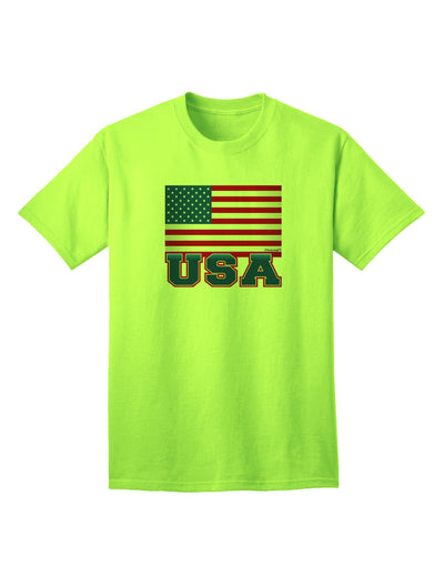 American Flag Adult T-Shirt by TooLoud-Mens T-shirts-TooLoud-Neon-Green-Small-Davson Sales