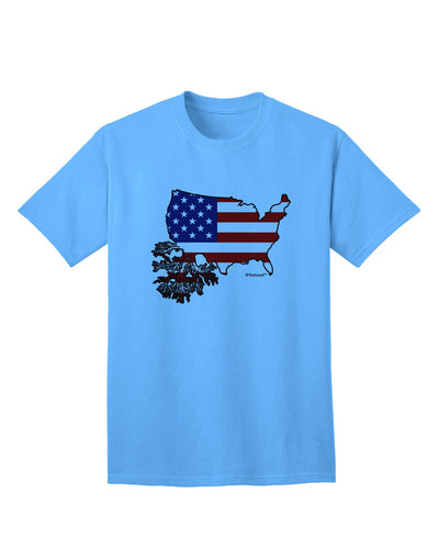 American Flag Adult T-Shirt by TooLoud - A Captivating Addition to Your Wardrobe, Showcasing the Essence of American Roots Design-Mens T-shirts-TooLoud-Aquatic-Blue-Small-Davson Sales