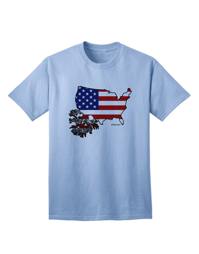 American Flag Adult T-Shirt by TooLoud - A Captivating Addition to Your Wardrobe, Showcasing the Essence of American Roots Design-Mens T-shirts-TooLoud-Light-Blue-Small-Davson Sales