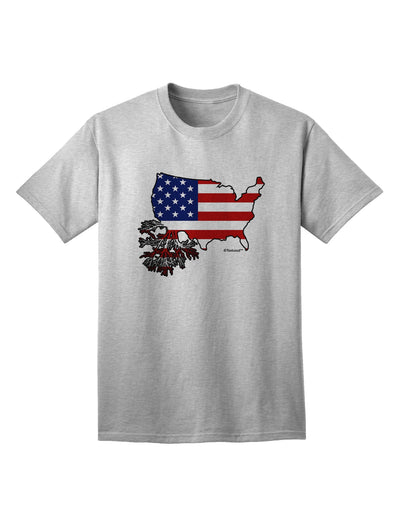 American Flag Adult T-Shirt by TooLoud - A Captivating Addition to Your Wardrobe, Showcasing the Essence of American Roots Design-Mens T-shirts-TooLoud-AshGray-Small-Davson Sales
