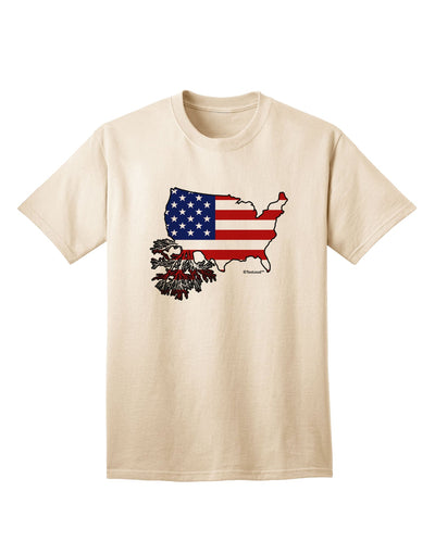 American Flag Adult T-Shirt by TooLoud - A Captivating Addition to Your Wardrobe, Showcasing the Essence of American Roots Design-Mens T-shirts-TooLoud-Natural-Small-Davson Sales