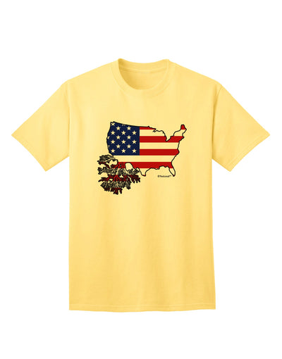 American Flag Adult T-Shirt by TooLoud - A Captivating Addition to Your Wardrobe, Showcasing the Essence of American Roots Design-Mens T-shirts-TooLoud-Yellow-Small-Davson Sales