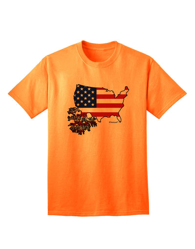 American Flag Adult T-Shirt by TooLoud - A Captivating Addition to Your Wardrobe, Showcasing the Essence of American Roots Design