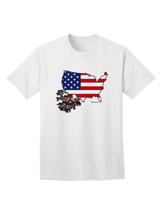 American Flag Adult T-Shirt by TooLoud - A Captivating Addition to Your Wardrobe, Showcasing the Essence of American Roots Design-Mens T-shirts-TooLoud-White-Small-Davson Sales