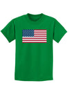 American Flag Childrens Dark T-Shirt-Childrens T-Shirt-TooLoud-Kelly-Green-X-Small-Davson Sales