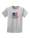 American Flag Decorative Floral Heart Vintage Childrens T-Shirt-Childrens T-Shirt-TooLoud-AshGray-X-Small-Davson Sales