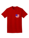 American Flag Faux Pocket Design Adult Dark T-Shirt by TooLoud-Mens T-Shirt-TooLoud-Red-Small-Davson Sales