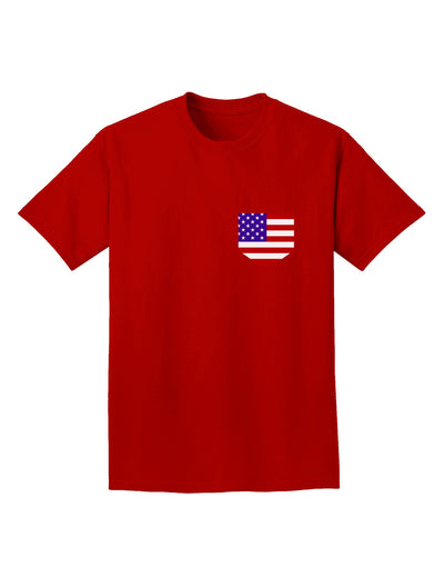 American Flag Faux Pocket Design Adult Dark T-Shirt by TooLoud-Mens T-Shirt-TooLoud-Red-Small-Davson Sales