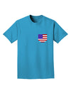 American Flag Faux Pocket Design Adult Dark T-Shirt by TooLoud-Mens T-Shirt-TooLoud-Turquoise-Small-Davson Sales