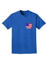 American Flag Faux Pocket Design Adult Dark T-Shirt by TooLoud-Mens T-Shirt-TooLoud-Royal-Blue-Small-Davson Sales