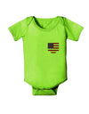American Flag Faux Pocket Design Baby Romper Bodysuit by TooLoud-Baby Romper-TooLoud-Lime-Green-06-Months-Davson Sales