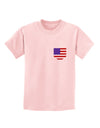 American Flag Faux Pocket Design Childrens T-Shirt by TooLoud-Childrens T-Shirt-TooLoud-PalePink-X-Small-Davson Sales
