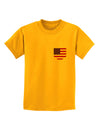 American Flag Faux Pocket Design Childrens T-Shirt by TooLoud-Childrens T-Shirt-TooLoud-Gold-X-Small-Davson Sales