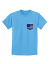 American Flag Faux Pocket Design Childrens T-Shirt by TooLoud-Childrens T-Shirt-TooLoud-Aquatic-Blue-X-Small-Davson Sales