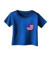 American Flag Faux Pocket Design Infant T-Shirt Dark by TooLoud-Infant T-Shirt-TooLoud-Royal-Blue-06-Months-Davson Sales