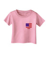 American Flag Faux Pocket Design Infant T-Shirt by TooLoud-Infant T-Shirt-TooLoud-Candy-Pink-06-Months-Davson Sales