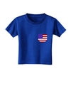 American Flag Faux Pocket Design Toddler T-Shirt Dark by TooLoud-Toddler T-Shirt-TooLoud-Royal-Blue-2T-Davson Sales