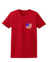 American Flag Faux Pocket Design Womens Dark T-Shirt by TooLoud-Womens T-Shirt-TooLoud-Red-X-Small-Davson Sales