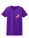 American Flag Faux Pocket Design Womens Dark T-Shirt by TooLoud-Womens T-Shirt-TooLoud-Purple-X-Small-Davson Sales