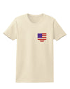 American Flag Faux Pocket Design Womens T-Shirt by TooLoud-Womens T-Shirt-TooLoud-Natural-X-Small-Davson Sales