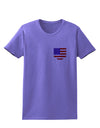 American Flag Faux Pocket Design Womens T-Shirt by TooLoud-Womens T-Shirt-TooLoud-Violet-X-Small-Davson Sales