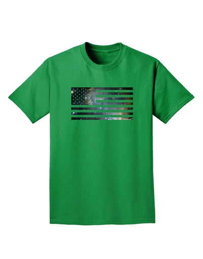 American Flag Galaxy Adult Dark T-Shirt by TooLoud-Mens T-Shirt-TooLoud-Kelly-Green-Small-Davson Sales