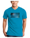 American Flag Galaxy Adult Dark V-Neck T-Shirt by TooLoud-Mens V-Neck T-Shirt-TooLoud-Turquoise-Small-Davson Sales