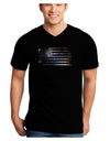 American Flag Galaxy Adult Dark V-Neck T-Shirt by TooLoud-Mens V-Neck T-Shirt-TooLoud-Black-Small-Davson Sales