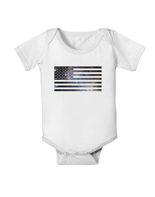 American Flag Galaxy Baby Romper Bodysuit by TooLoud-Baby Romper-TooLoud-White-06-Months-Davson Sales