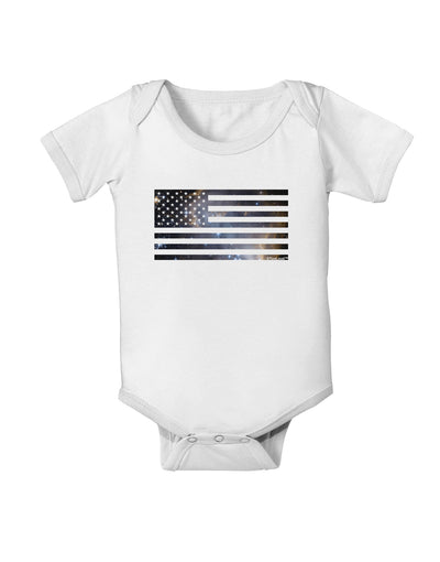 American Flag Galaxy Baby Romper Bodysuit by TooLoud-Baby Romper-TooLoud-White-06-Months-Davson Sales