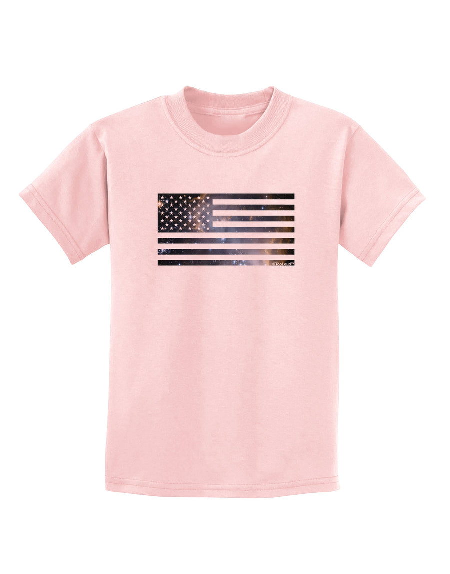 American Flag Galaxy Childrens T-Shirt by TooLoud-Childrens T-Shirt-TooLoud-White-X-Small-Davson Sales