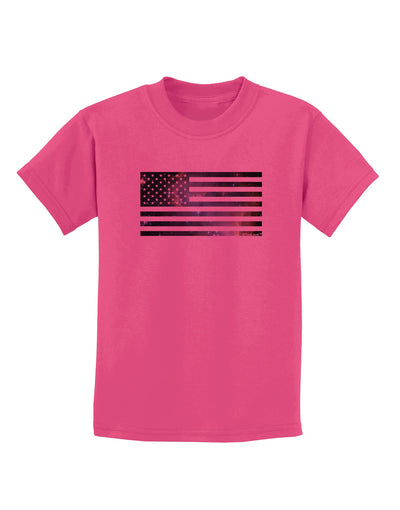 American Flag Galaxy Childrens T-Shirt by TooLoud-Childrens T-Shirt-TooLoud-Sangria-X-Small-Davson Sales