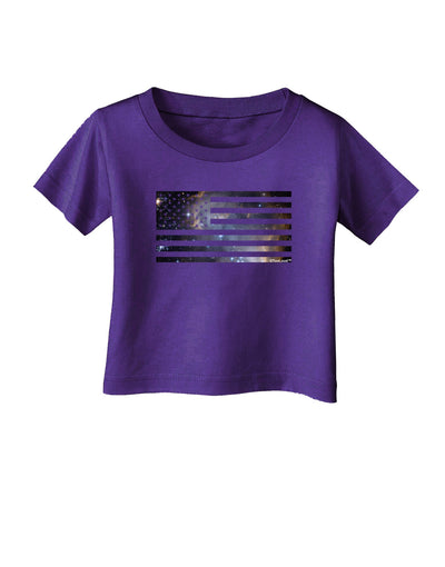 American Flag Galaxy Infant T-Shirt Dark by TooLoud-Infant T-Shirt-TooLoud-Purple-06-Months-Davson Sales