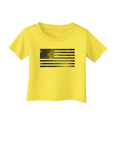 American Flag Galaxy Infant T-Shirt by TooLoud-Infant T-Shirt-TooLoud-Yellow-06-Months-Davson Sales