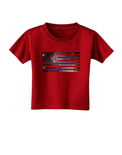 American Flag Galaxy Toddler T-Shirt Dark by TooLoud-Toddler T-Shirt-TooLoud-Red-2T-Davson Sales