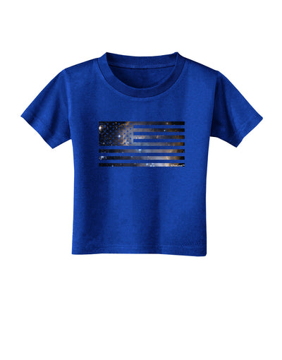 American Flag Galaxy Toddler T-Shirt Dark by TooLoud-Toddler T-Shirt-TooLoud-Royal-Blue-2T-Davson Sales