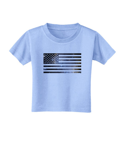 American Flag Galaxy Toddler T-Shirt by TooLoud-Toddler T-Shirt-TooLoud-Aquatic-Blue-2T-Davson Sales