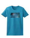 American Flag Galaxy Womens Dark T-Shirt by TooLoud-Womens T-Shirt-TooLoud-Turquoise-X-Small-Davson Sales