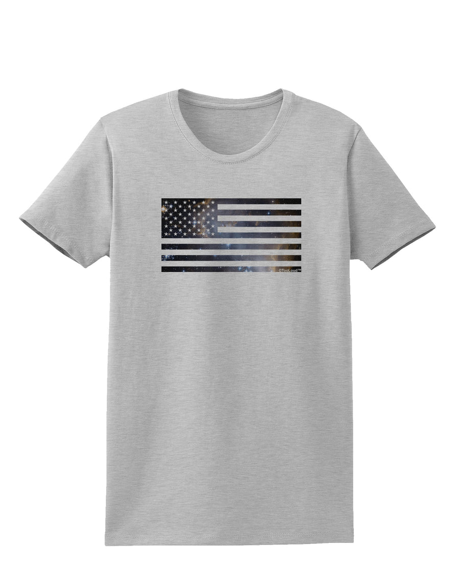 American Flag Galaxy Womens T-Shirt by TooLoud-Womens T-Shirt-TooLoud-White-X-Small-Davson Sales