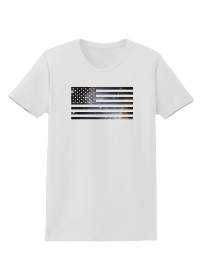 American Flag Galaxy Womens T-Shirt by TooLoud-Womens T-Shirt-TooLoud-White-X-Small-Davson Sales