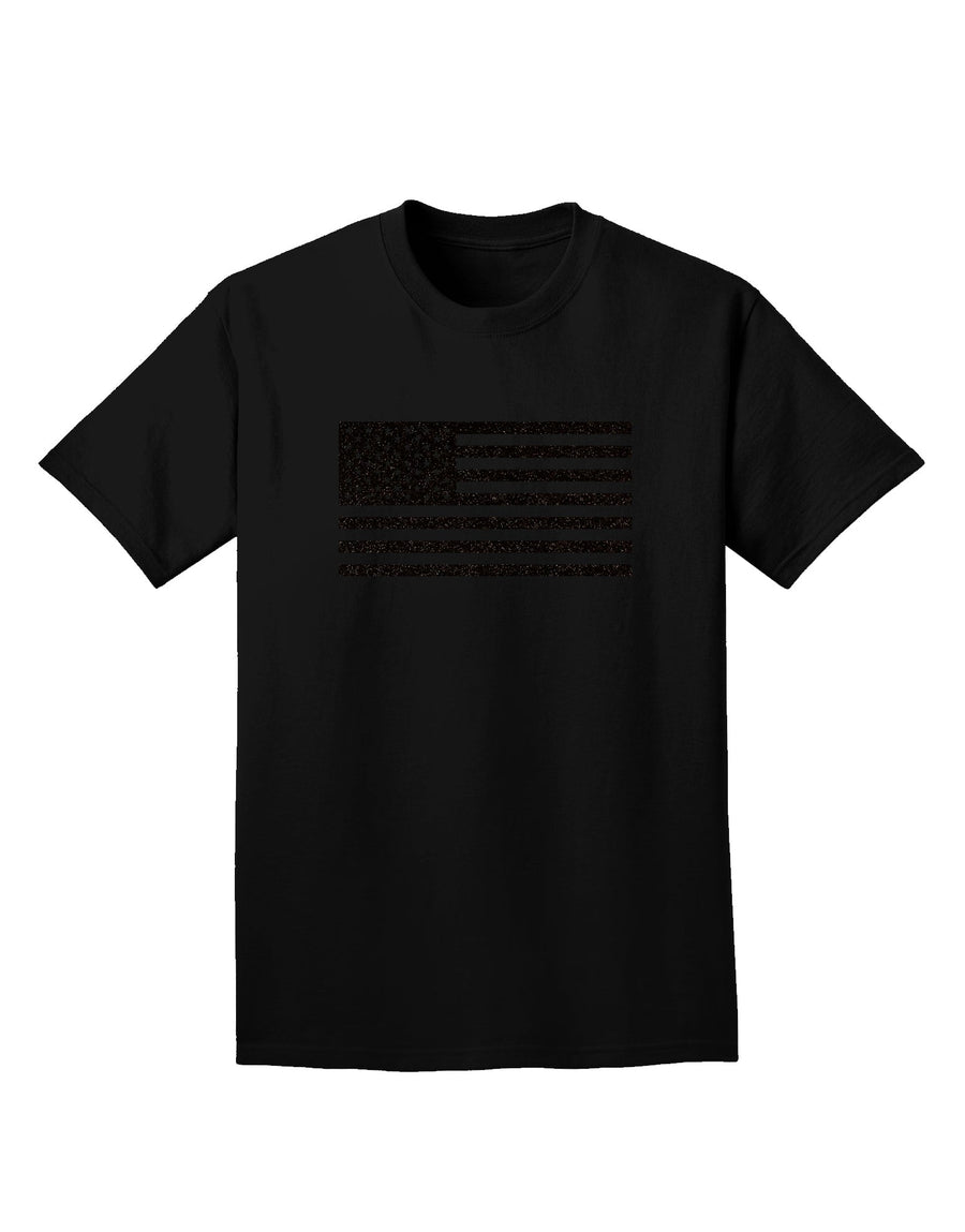 American Flag Glitter - Black Adult Dark T-Shirt-Mens T-Shirt-TooLoud-Purple-Small-Davson Sales