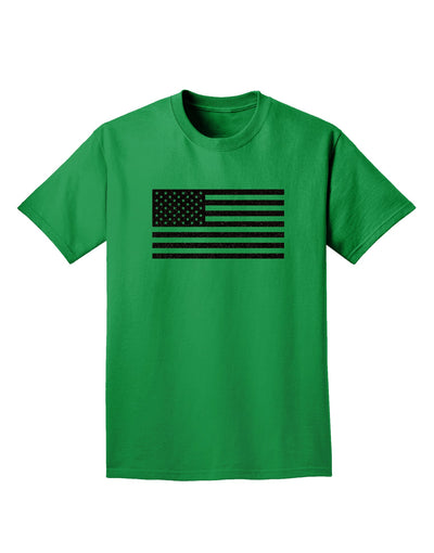 American Flag Glitter - Black Adult Dark T-Shirt-Mens T-Shirt-TooLoud-Kelly-Green-Small-Davson Sales