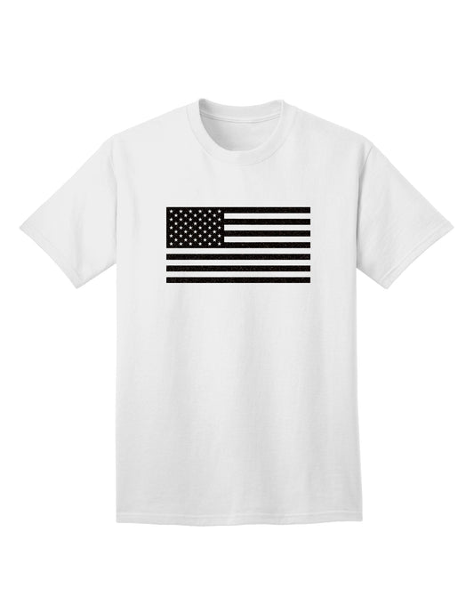 American Flag Glitter - Black Adult T-Shirt-unisex t-shirt-TooLoud-White-Small-Davson Sales