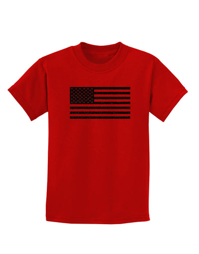 American Flag Glitter - Black Childrens Dark T-Shirt-Childrens T-Shirt-TooLoud-Red-X-Small-Davson Sales