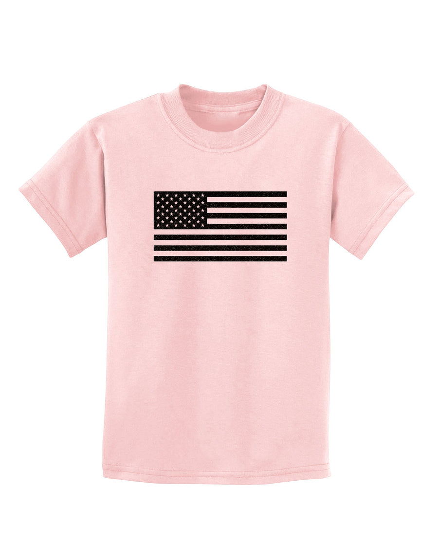 American Flag Glitter - Black Childrens T-Shirt-Childrens T-Shirt-TooLoud-White-X-Small-Davson Sales